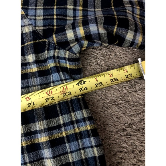 Patagonia Men's Short Sleeve Button Down Shirt Size XL Organic Cotton Blue Plaid - Picture 13 of 15